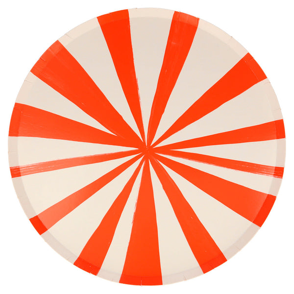 Meri Meri Red Stripe Large Dinner Plates