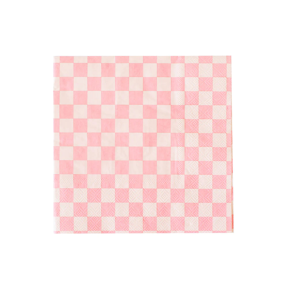 Jollity & Co. Check It Pink Large Napkins