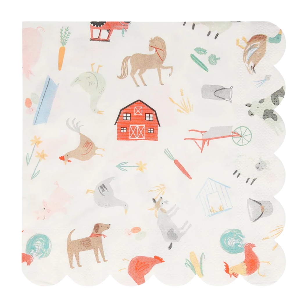 Meri Meri On The Farm Large Napkins
