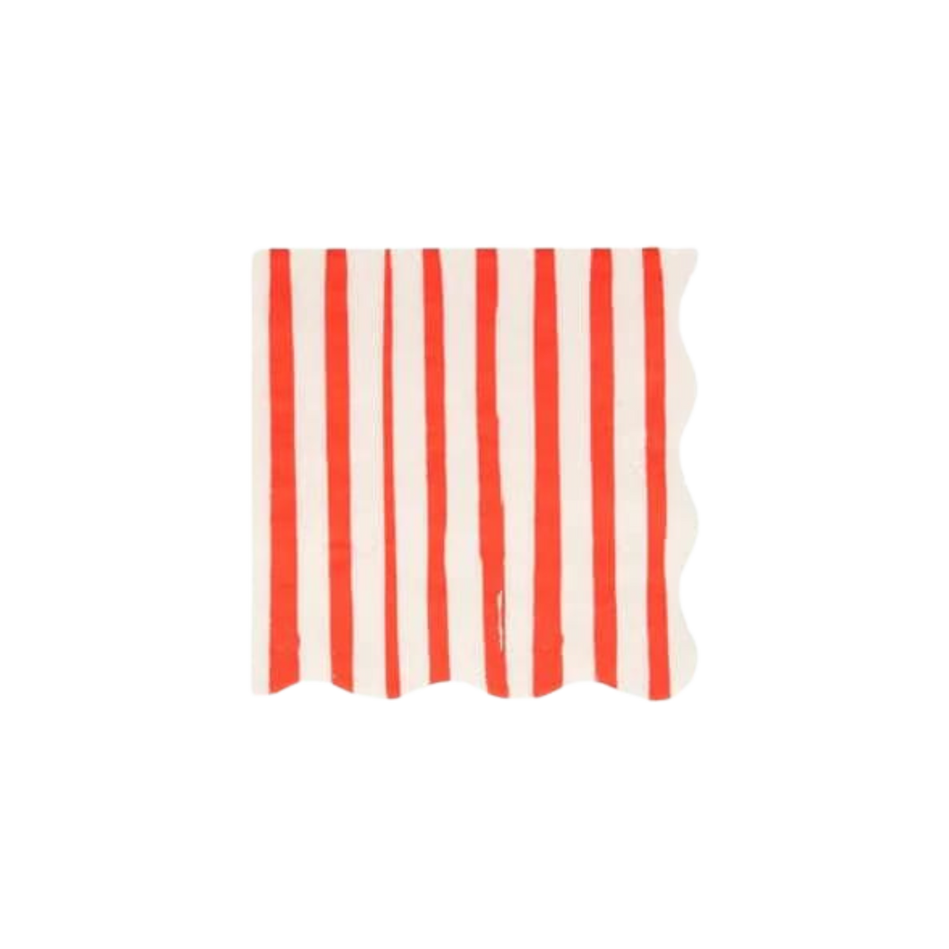 Meri Meri Red Stripe Small Napkins